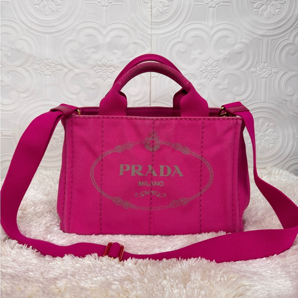 ♥️Midnight Sale♥️Prada Canapa Pink Two Way Bag